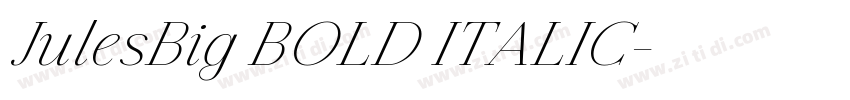 JulesBig BOLD ITALIC字体转换